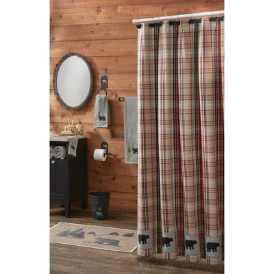 Bear Country Plaid Shower Curtain 72