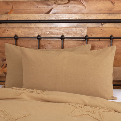 Burlap Natural King Sham 21x37 VHC Brands
