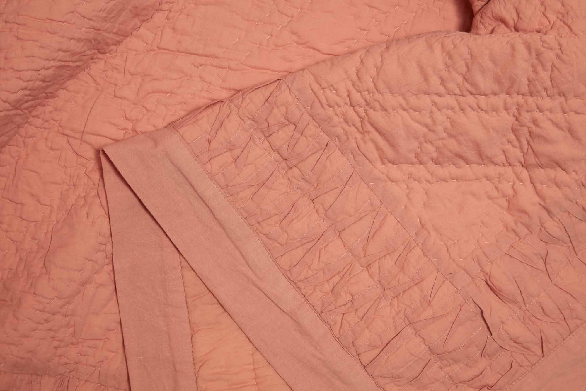 Adelia Apricot Twin Quilt 68Wx86L VHC Brands