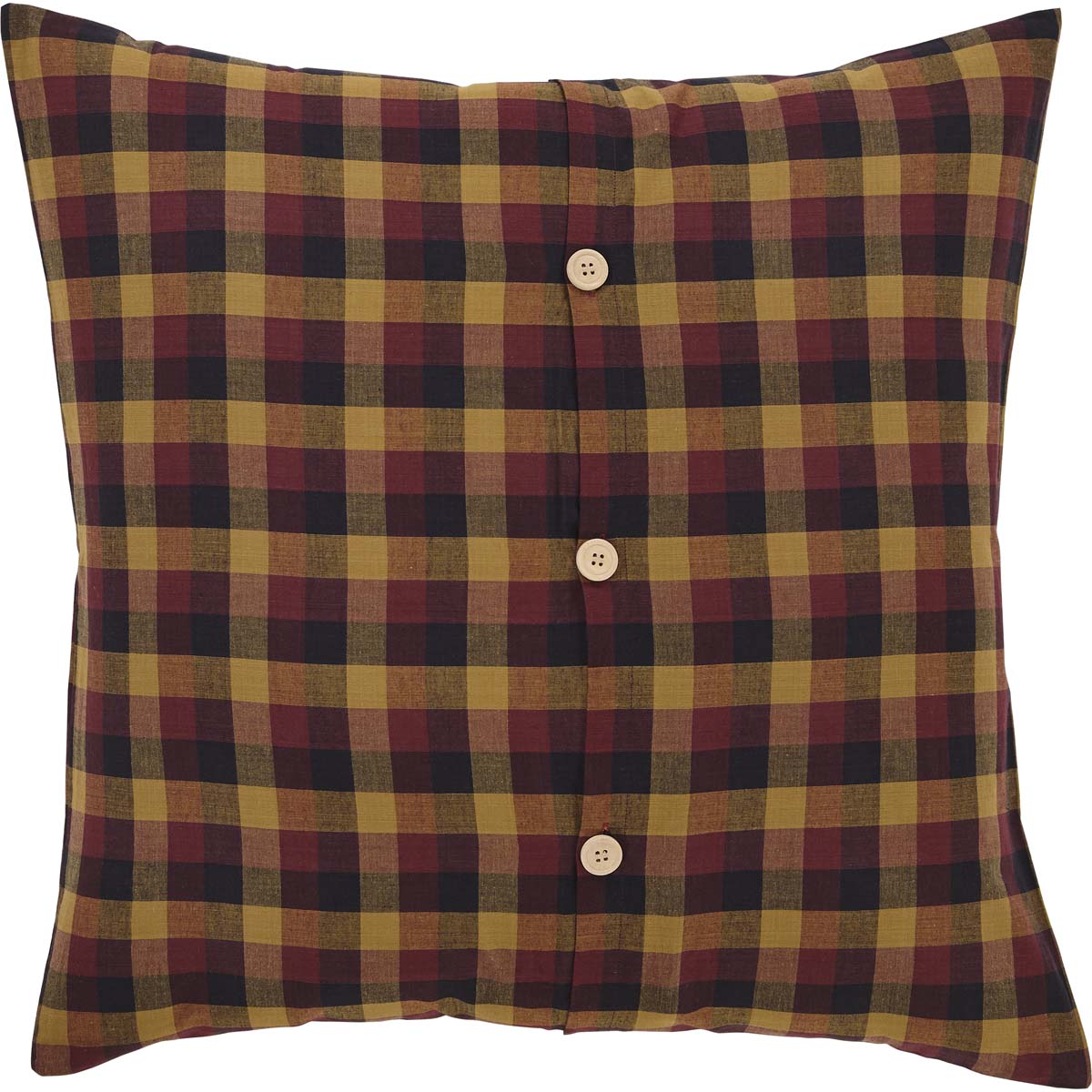 Heritage Farms Primitive Check Fabric Euro Sham 26x26 VHC Brands