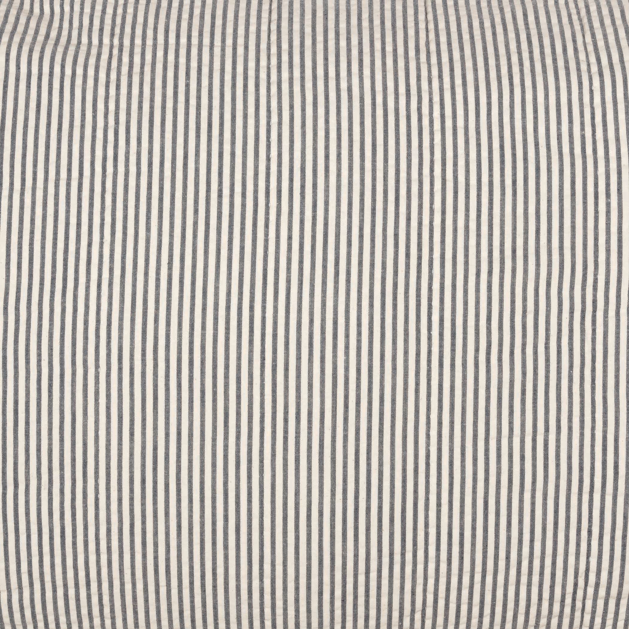Hatteras Seersucker Blue Ticking Stripe Standard Sham 21x27 VHC Brands