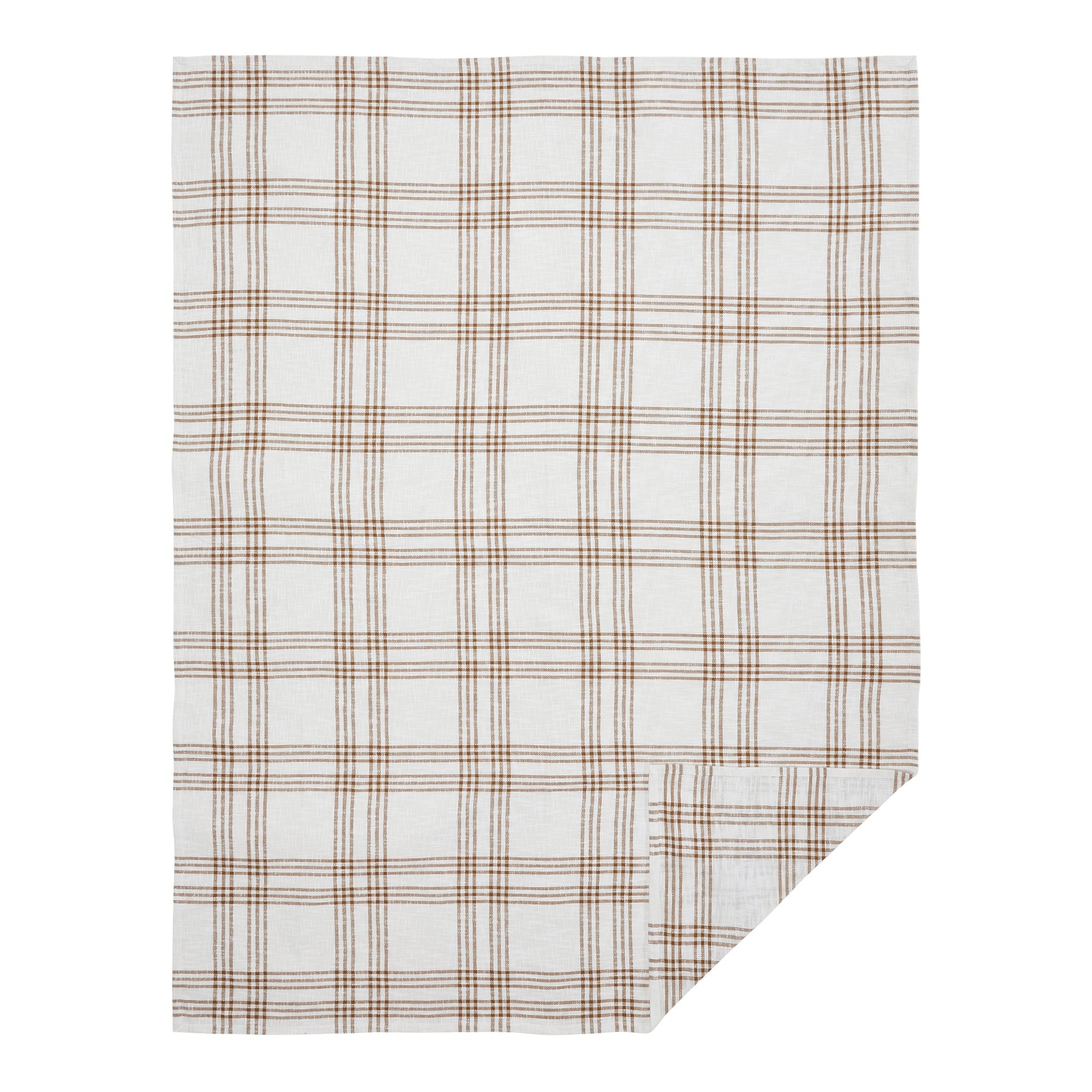 Wheat Plaid Twin Coverlet 70x90 VHC Brands