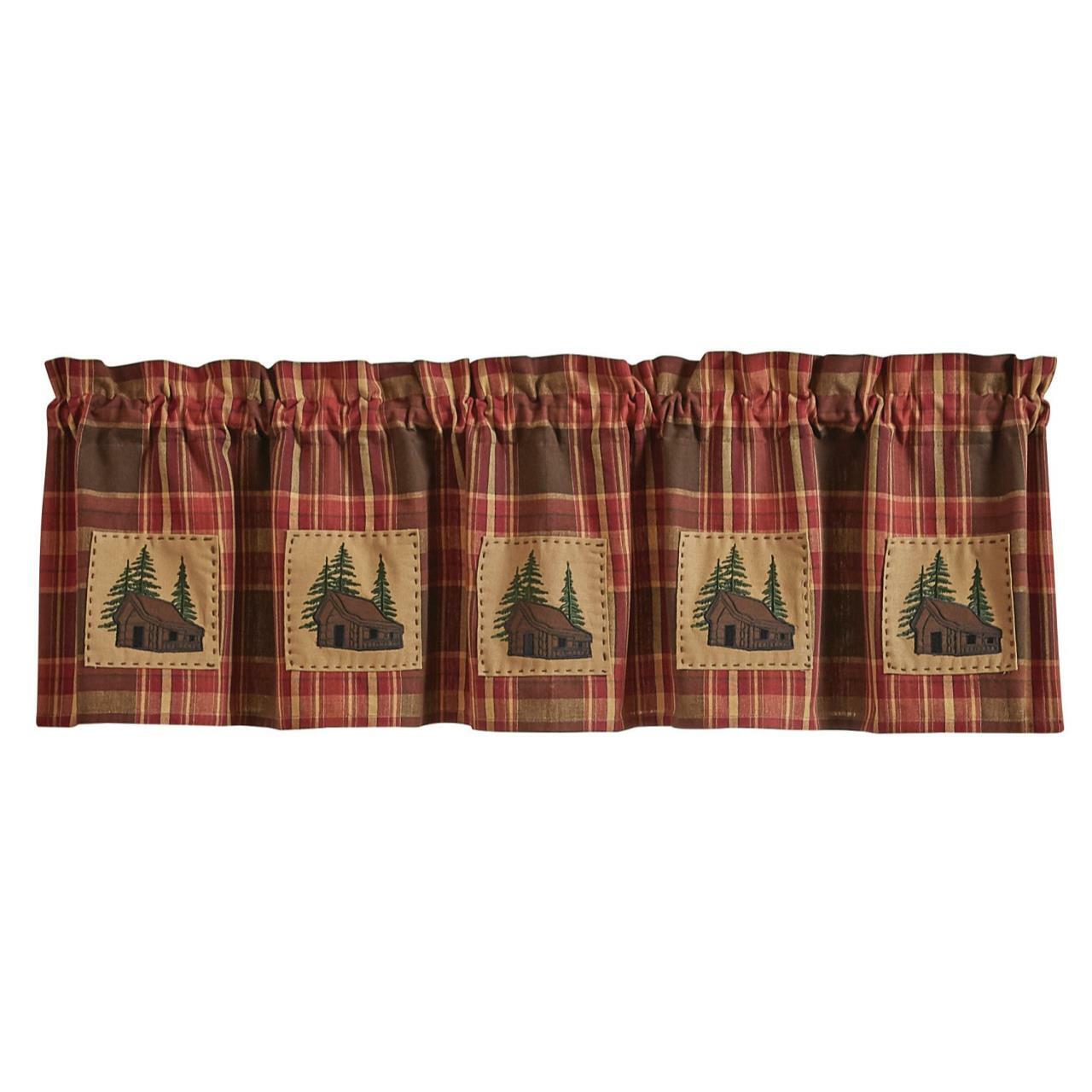 Cabin Creek Patch Valance Set of 2 Park Designs