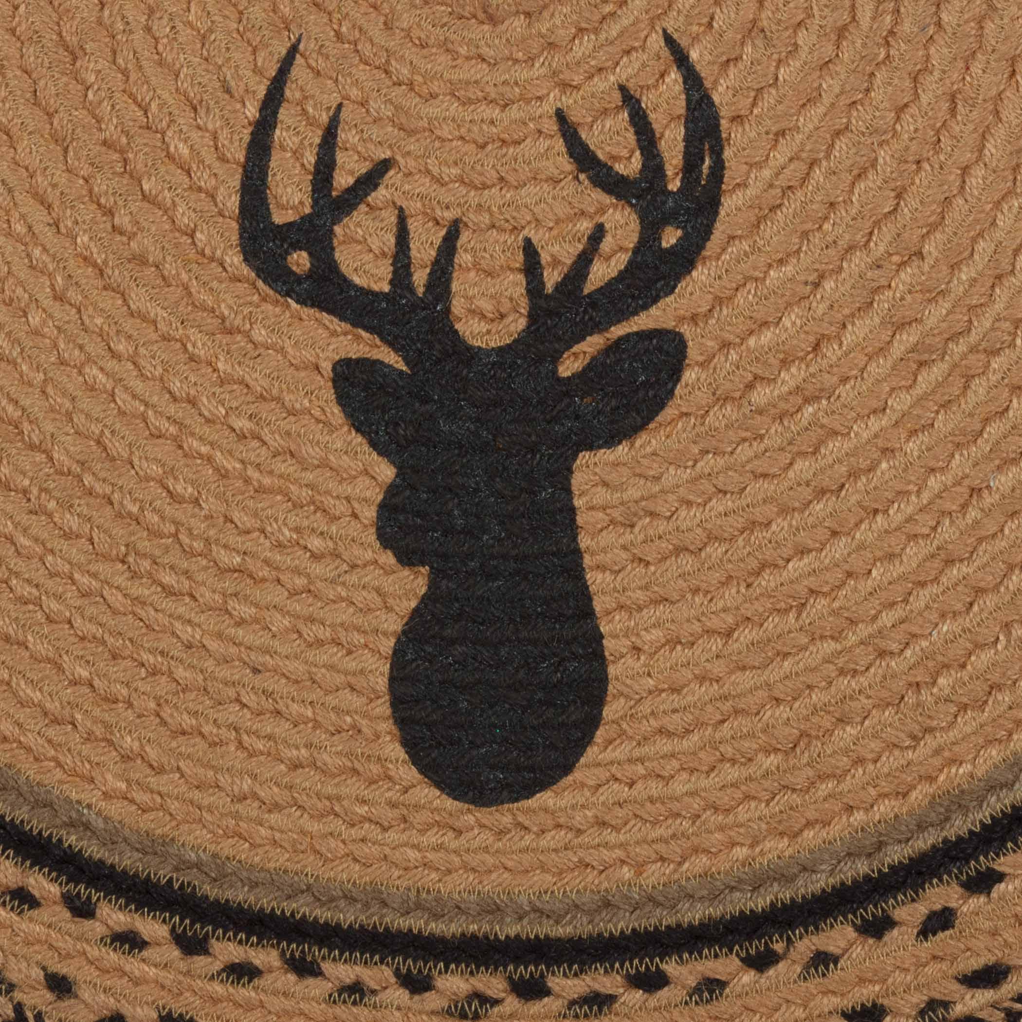 Trophy Mount Jute Braided Rug Half Circle 16.5"x33" with Rug Pad VHC Brands - The Fox Decor