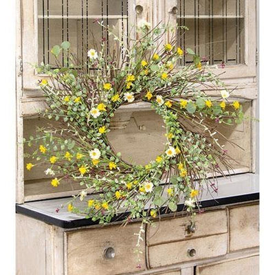 Yellow Wildflowers Wreath, 22