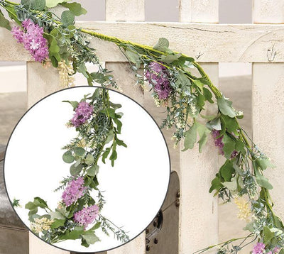 Purple Wildflowers Garland, 5ft