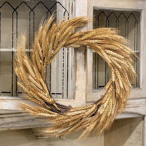 Natural Twig and Wheat Wreath, 20" - The Fox Decor