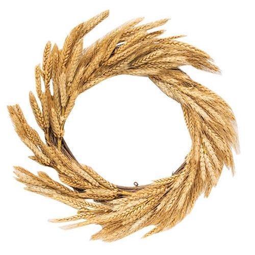 Natural Twig and Wheat Wreath, 20" - The Fox Decor
