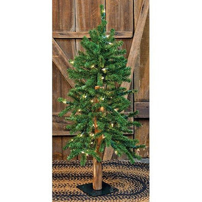 Pre-Lit Alpine Tree, 4ft