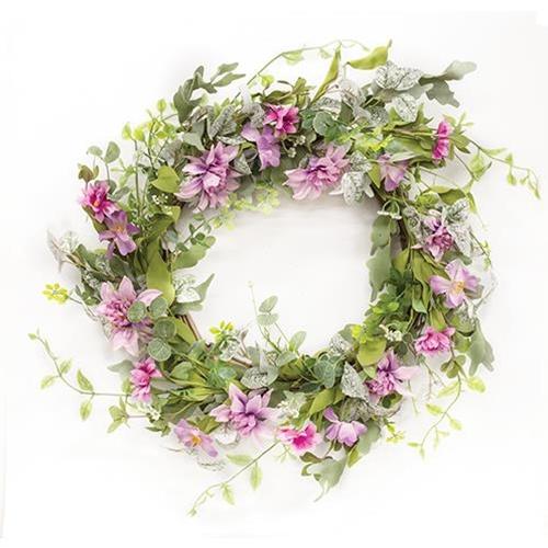 Natural Twig & Wildflower Wreath, 24"