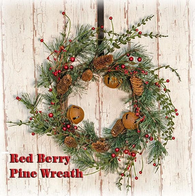 Red Berry Pine Wreath, 22