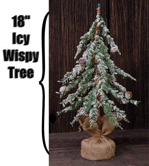 Icy Wispy Christmas Tree, 18"