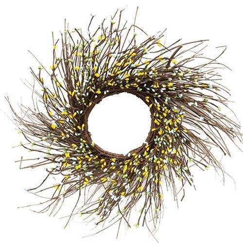 Spring Mix Pip Twig Wreath, 16" - The Fox Decor