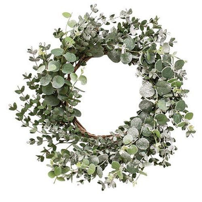 Snowy Eucalyptus Wreath, 22