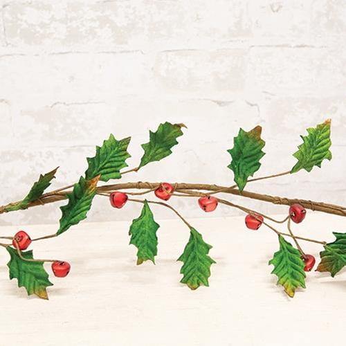 Red Bell Holly Garland, 5 ft. - The Fox Decor
