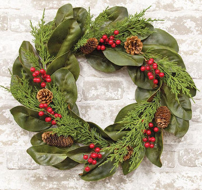 Yuletide Magnolia Wreath, 22