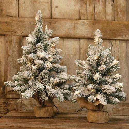 Winter Whisper Tree With Lights, 24" - The Fox Decor