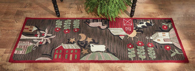 Farm Life Hooked Rug Runner - 2'x6' Park Designs