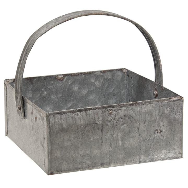 Washed Galvanized Metal Basket