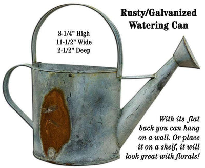 Rusty/Galvanized Wall Watering Can