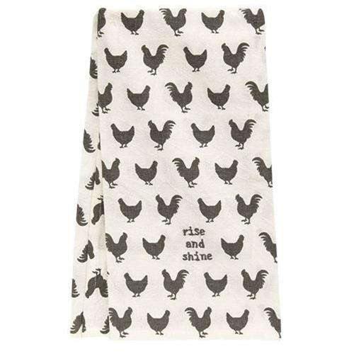 Rise and Shine Chicken Dish Towel - The Fox Decor