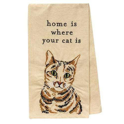 Home Is Where Your Cat Is Dish Towel
