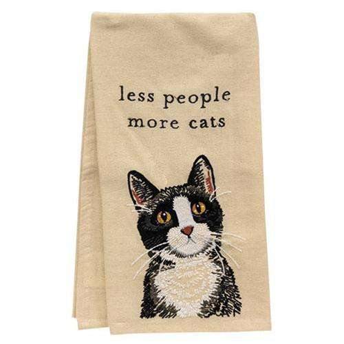 Less People More Cats Dish Towel - The Fox Decor