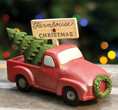 Farmhouse Christmas Truck w/Tree