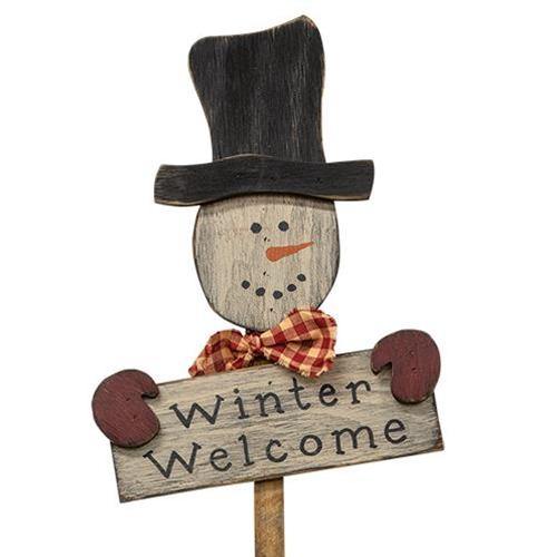 Winter Welcome Snowman Stake - The Fox Decor