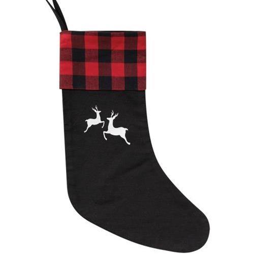 Red Buffalo Check Reindeer Stocking - The Fox Decor