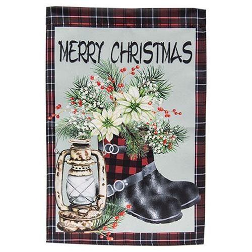 Merry Christmas Boots Garden Flag - The Fox Decor