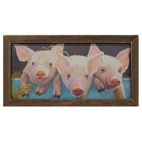 Peter Patty Penny Print, 12" x 24", Brown Stain Frame - The Fox Decor