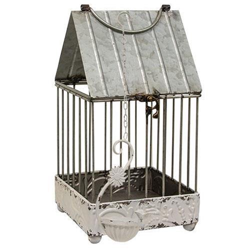 Shabby Chic Ornate Bird House Lantern - The Fox Decor