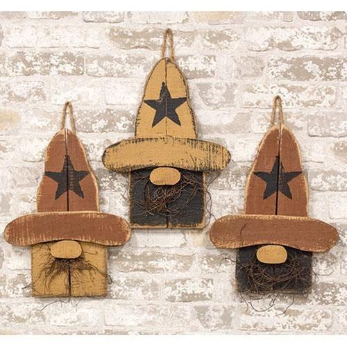 Rustic Hanging Fall Pallet Gnome 3/set