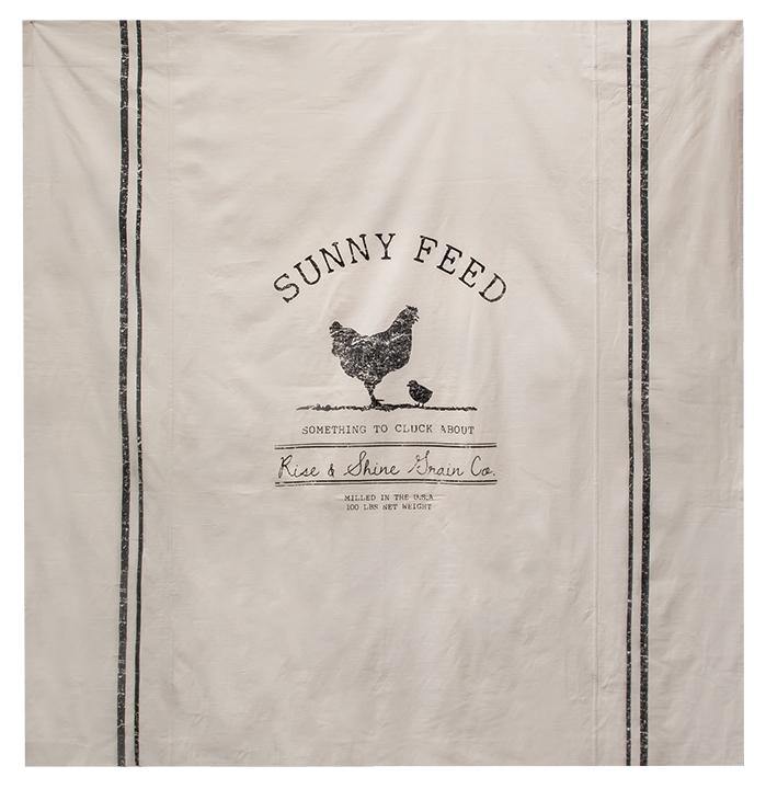 Sunny Feed Farmhouse Shower Curtain Hen Design, 72" x 72" - The Fox Decor
