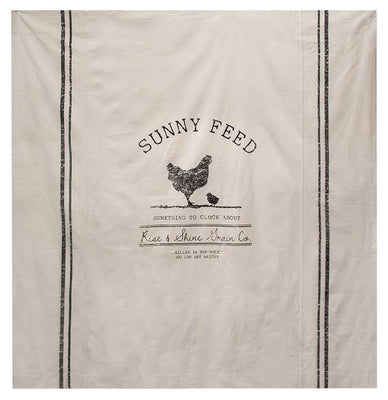 Sunny Feed Farmhouse Shower Curtain Hen Design, 72