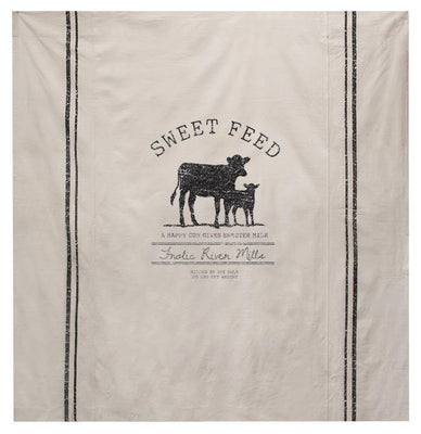 Sweet Feed Farmhouse Shower Curtain Cow Design, 72
