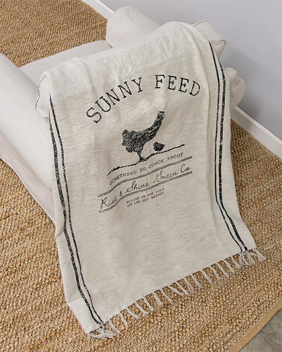Sunny Feed Farmhouse Throw - The Fox Decor