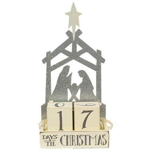 Nativity Block Christmas Countdown - The Fox Decor