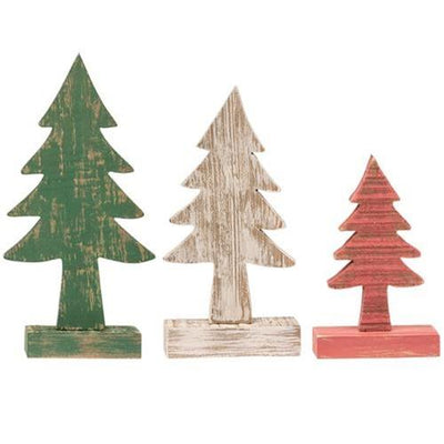 3/Set, Rustic Wood Christmas Trees