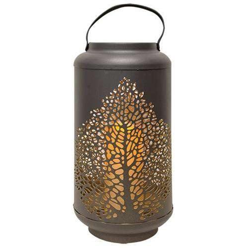 Rustic Leaf Motif Lantern