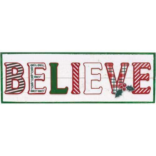 Believe Wooden Christmas Sign - The Fox Decor