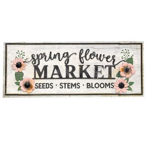Spring Flower Market Sign