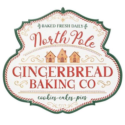 North Pole Gingerbread Baking Co. Metal Sign