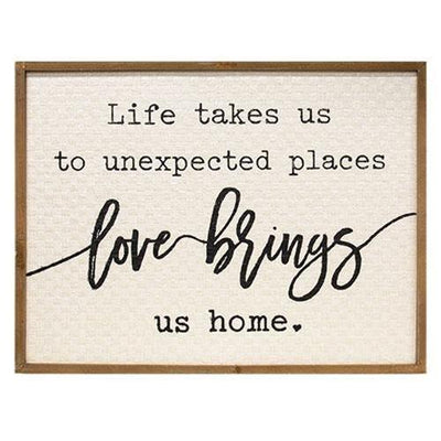 Love Brings Us Home Wall Sign