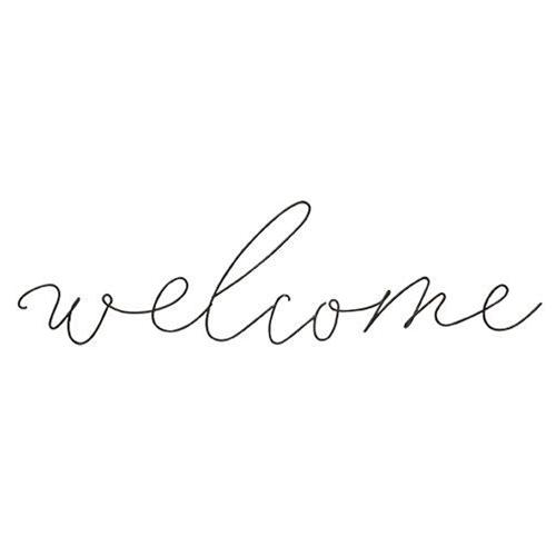 Welcome Wire Script Wall Word