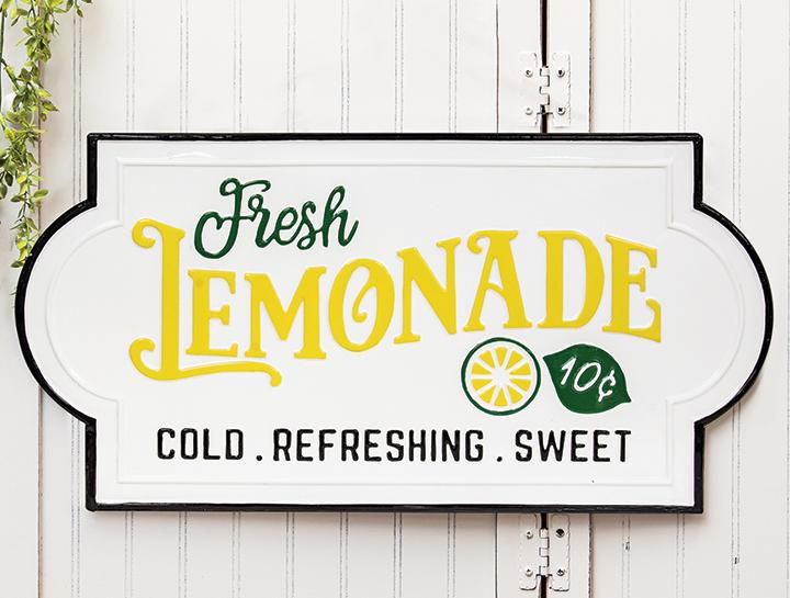 Fresh Lemonade Enamel Sign