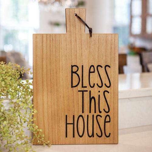 Bless this House Wooden Cutting Board Wall Hanging