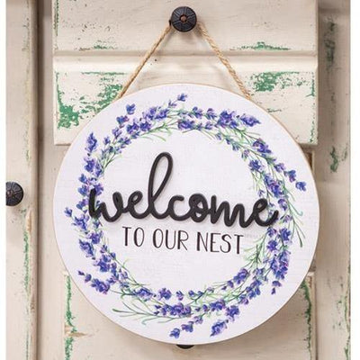 Welcome To Our Nest Wooden Wall Hanging