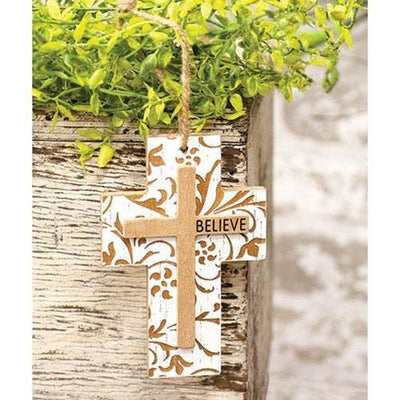 Believe Cross Ornament